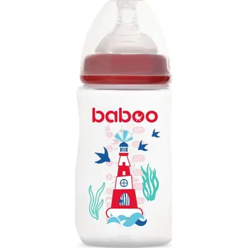 Kojenecká láhev Dětská lahvička s dudlíkem 250 ml červená 3m+