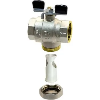 Vodovodní kohout TECNOVIELLE SpA - Itálie | Kulový kohout (ventil) s vestavným filtrem SUPERFILTER, s motýlem - 1" TVL.0141