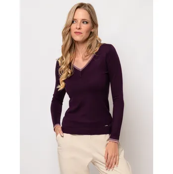 Dámský svetr HUDNA23 berry S