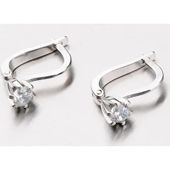 Náušnice Dámské náušnice bílé zlato 585 zirkon DZ1963B