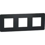 Schneider Electric NU200654 Unica Studio - Krycí rámeček trojnásobný, Antracit
