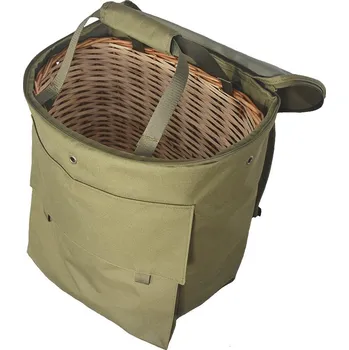 Nákupní košík Batoh na houby - velký s proutěným košem