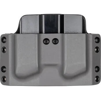 Příslušenství pro sportovní střelbu RH Holsters OWB - Glock 17/19/19X/45 - vnější kydexové pouzdro na 2 zásobníky - plný sweatguard - tmavě šedá/černá Umístění pouzdra: Levý bok (pravák)