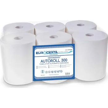 Papírový ručník Papírový ručník v roli pro zásobník AutoCut celulóza délka 300 m | 6 rolí