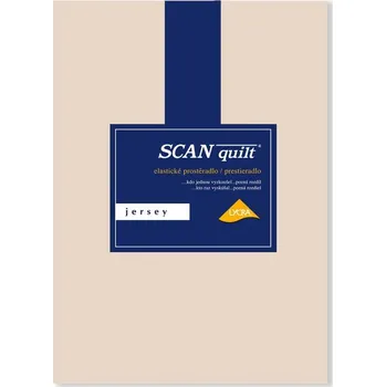 Prostěradlo SCANquilt napínací prostěradlo JERSEY ELASTIC LYCRA béžová výška matrace do 30 cm 180 x 200 cm