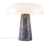 Nordlux Glossy, stolní lampa z šedého mramoru a skla, 1xE27 max.15W, ø 32cm výška 32cm