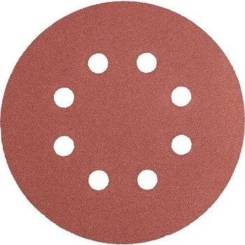 Brusný papír GRAPHITE brusný papír 125mm, 8 děr, K40, balení 5ks, 55H939