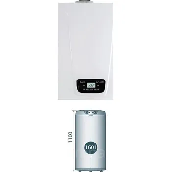 Kotel Sestava BAXI Duo-Tec Compact E 1.24 včetně zásobníku 160l SES0543E + 3 roky záruka