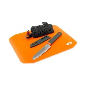 Kempingové nádobí GSI Outdoors Rollup Cutting Board Knife Set Černá sada