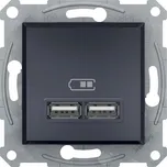 Schneider Electric EPH2700271 Asfora - 2xUSB nabíjecí konektor 2.1A, antracit