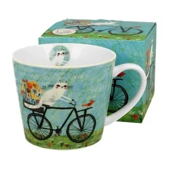 Porcelánový hrnek Cat's World bicycle 610 ml v dárkovém boxu (137919 004 934523 BICYCLE hrnek)