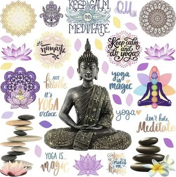 Samolepící dekorace Samolepka na zeď Buddha 31x31 cm