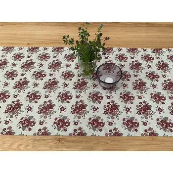 ubrus BYTEMA Ubrus a šál TOSCANA VALERY KVĚT BORDO 38 x 98 cm