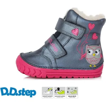 Dětská treková obuv D.D.Step D.D. step dívčí zimní obuv W029-362A Barva: modrá, Velikost: 21