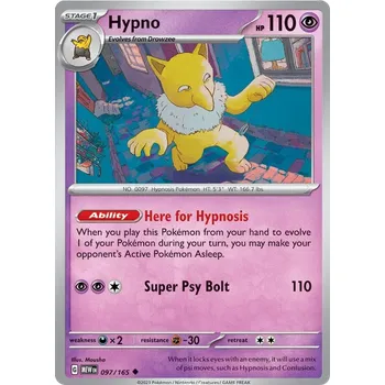 Karetní hra Pokémon TCG Hypno 097/165