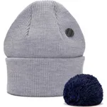 Zimní čepice s bambulí Wau světle šedá