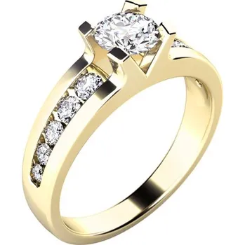 Prsten Zásnubní prsten žluté zlato 585/1000 přírodní diamant 0.80 ct G/SI ZP-10776D-ZL velikost 60