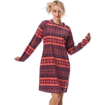 Dámské noční prádlo Klíč ke košili LHD 336 B23 long/r S-XL oranžovo-zelená S