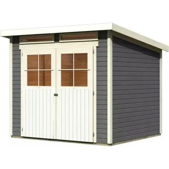 Zahradní domek Dřevěný domek KARIBU GLUCKSBURG 4 (68216) terragrau LG3497