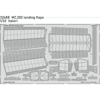Plastikový model Eduard 1/32 MC.202 landing flaps (ITALERI)