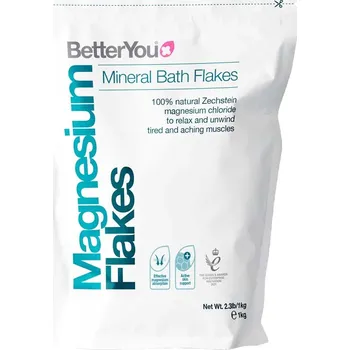 Koupelová sůl BetterYou Magnesium Bath Flakes, Magnesiové vločky do koupele, 1 kg