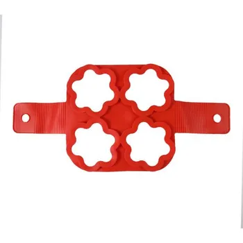 Forma na pečení Silikonová forma na lívance | forma na sázená vejce - čtyřmístná - Srdce