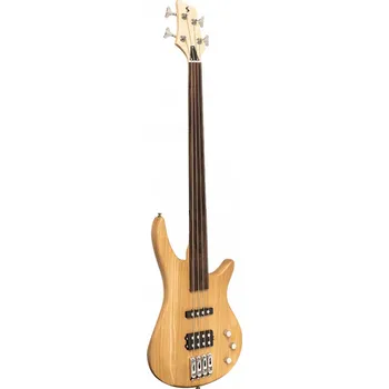 Baskytara Stagg SBF-40 NAT FL, elektrická baskytara bezpražcová, přírodní