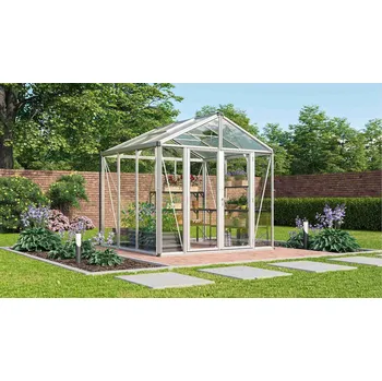Skleník Skleník VITAVIA ZEUS COMFORT 6200 sklo 3 mm + PC 10 mm stříbrný LG3709