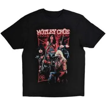 Pánské oblečení Merch Mötley Crüe: Motley Crue Unisex T-shirt: Live Montage Red (x-large) XL