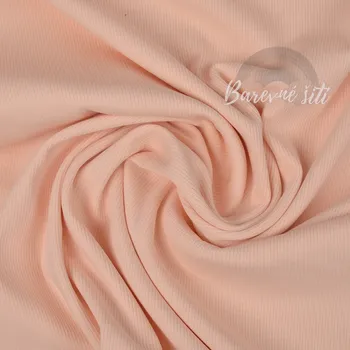 Náplet žebrovaný, Pudrová Premium (E) (Žebrovaný náplet)