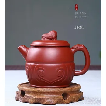 Konvice na čaj Čínská čajová konvice (S motivy štěstí a lvů)-Čínská Yixing Zisha keramika 1