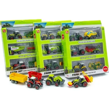 autíčko ToyToyToy sada traktorů 17 cm