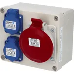 Famatel 3070 Krabice 3070 IP54 2x230V s ochr. kolíkem, 1x400V/32A/5, 170x140x90mm, hladké boky