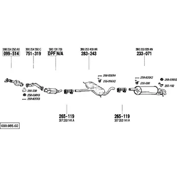 Katalyzátor katalyzátor Bosal 099-514