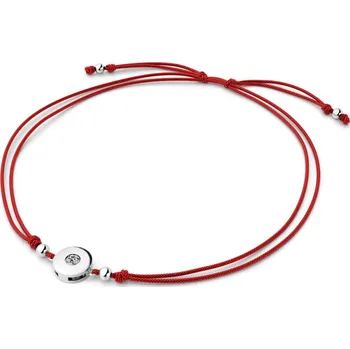 Náramek Dámský náramek přírodní diamant 0.055 ct G/SI šňůrkový kabbalah s bílým 10911-NRS-CV-B-DIA délka 21 cm