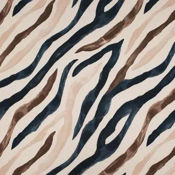 Svetrovina N6422 béžová, šedo-hnědý vzor, š.145