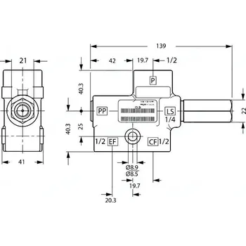 Ventil A.M.A. S.P.A. Přednostní ventil Danfoss - montáž na hadice