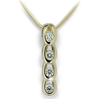 Přívěsek Dámský přívěsek žluté zlato 585/1000 přírodní diamant 0.120 ct G/SI DF1683Z bez řetízku