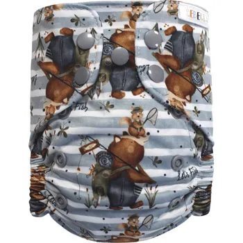 Plenkové kalhoty Breberky BIO Bambusová kapsová plenka (S) - Jdeme na ryby PAT