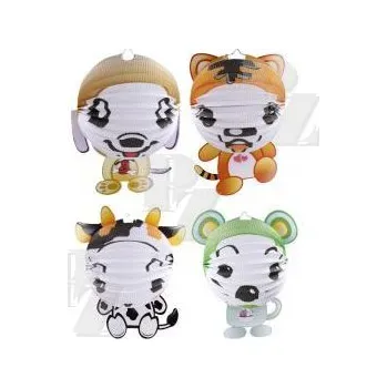 Party dekorace Lampión 25cm zvířátka s tělem mix, MFP Paper