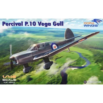 Plastikový model 1:48 Percival P.10 Vega Gull (2x camo)