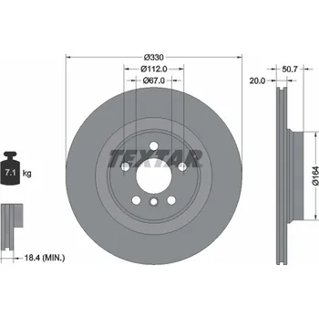 Brzdový kotouč Brzdový kotouč TEXTAR 92306805