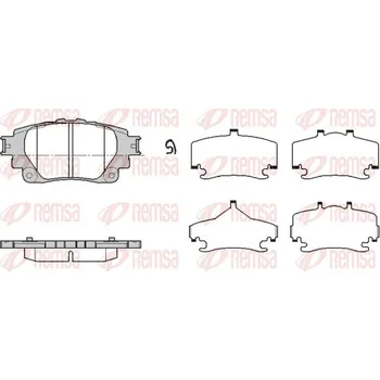 Brzdová destička Sada brzdových destiček, kotoučová brzda REMSA 1871.00