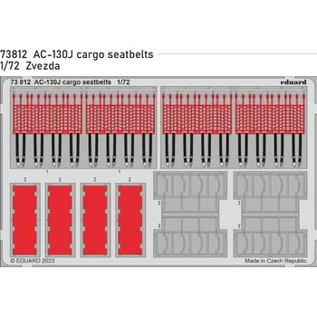 Plastikový model Eduard 1/72 AC-130J cargo seatbelts (ZVEZDA)