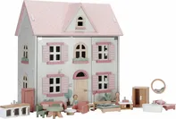 Little Dutch Dřevěný domeček pro panenky 49 x 43 x 22,5 cm bílý/růžový