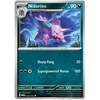 Sběratelská karetní hra Pokémon TCG Nidorino 033/165 - Reverse Holo