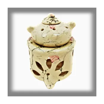 Aroma lampa Cerams Aromalampa Mramorovaný šálek béžový 47C 120 x 85 mm