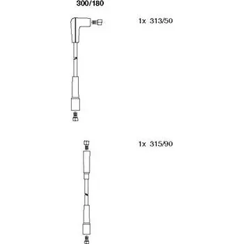 Zapalovací kabel Sada kabelů pro zapalování, , BREMI, 300/180