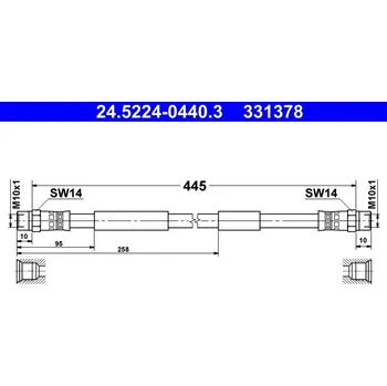 Brzdová hadice Brzdová hadice ATE 24.5224-0440.3