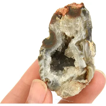 Sběratelství Geoda achát peříčkový z Brazílie 40g